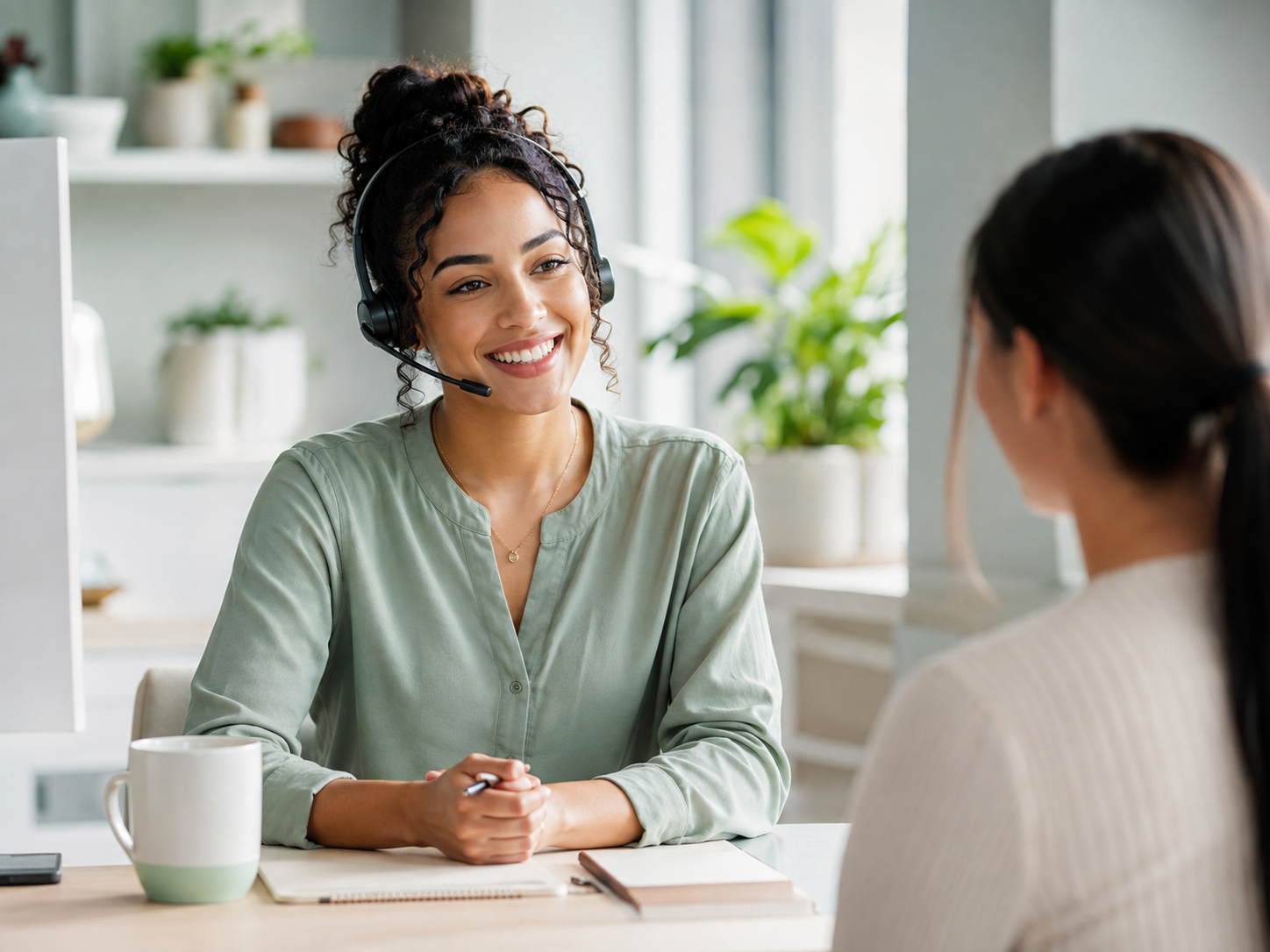 Customer support specialist helping with a wellness product inquiry